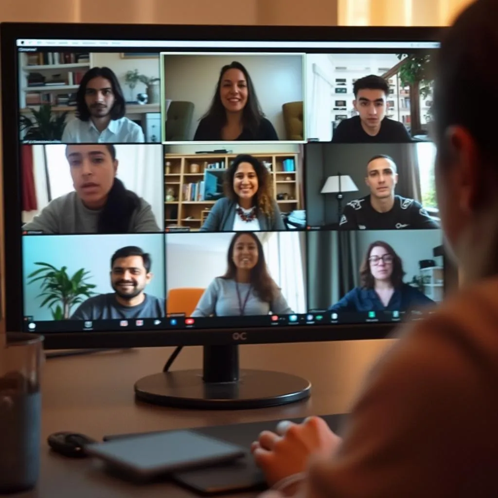 Sesión de clase online